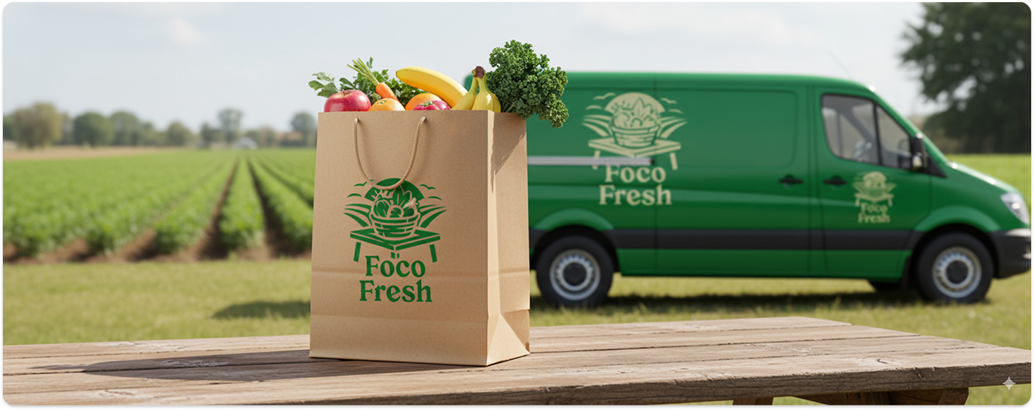 Full‑width hero mockup of packaging and brand